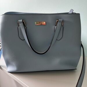 kate spade Powder Blue Structured Tote with Gold Hardware